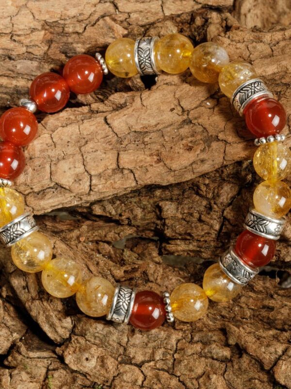 2025-moles-VBP_6054 taglio Bracciale artigianale in quarzo citrino e corniola