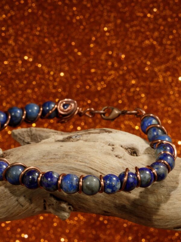 2025-moles-VBP_6357 Bracciale artigianale in rame e LAPISLAZZULI