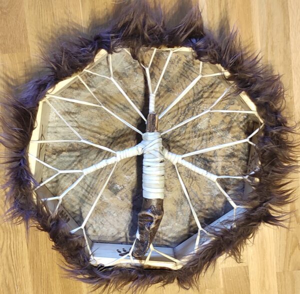 Tamburo sciamanico ottagonale stile SIBERIANO